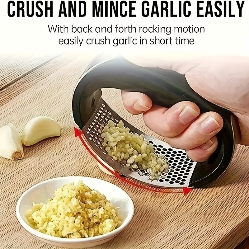 Stainless Steel Garlic Presser – Manual Kitchen Garlic Crusher