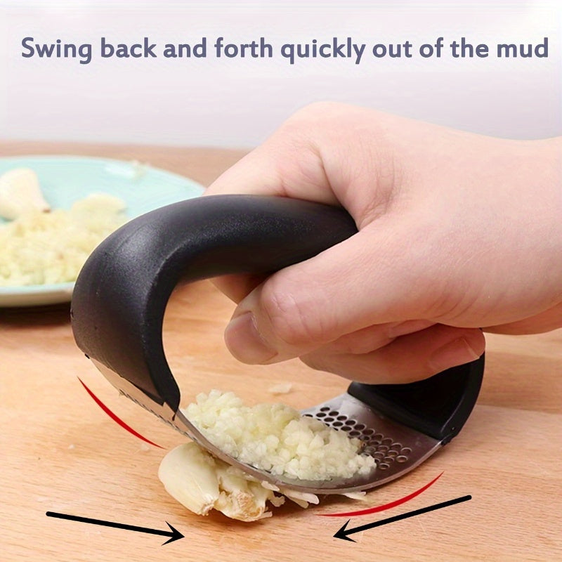 Stainless Steel Garlic Presser – Manual Kitchen Garlic Crusher