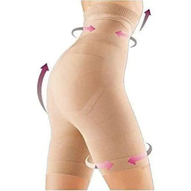 High Waist Lower-Half Body Shaper Shapewear Panties — Beige