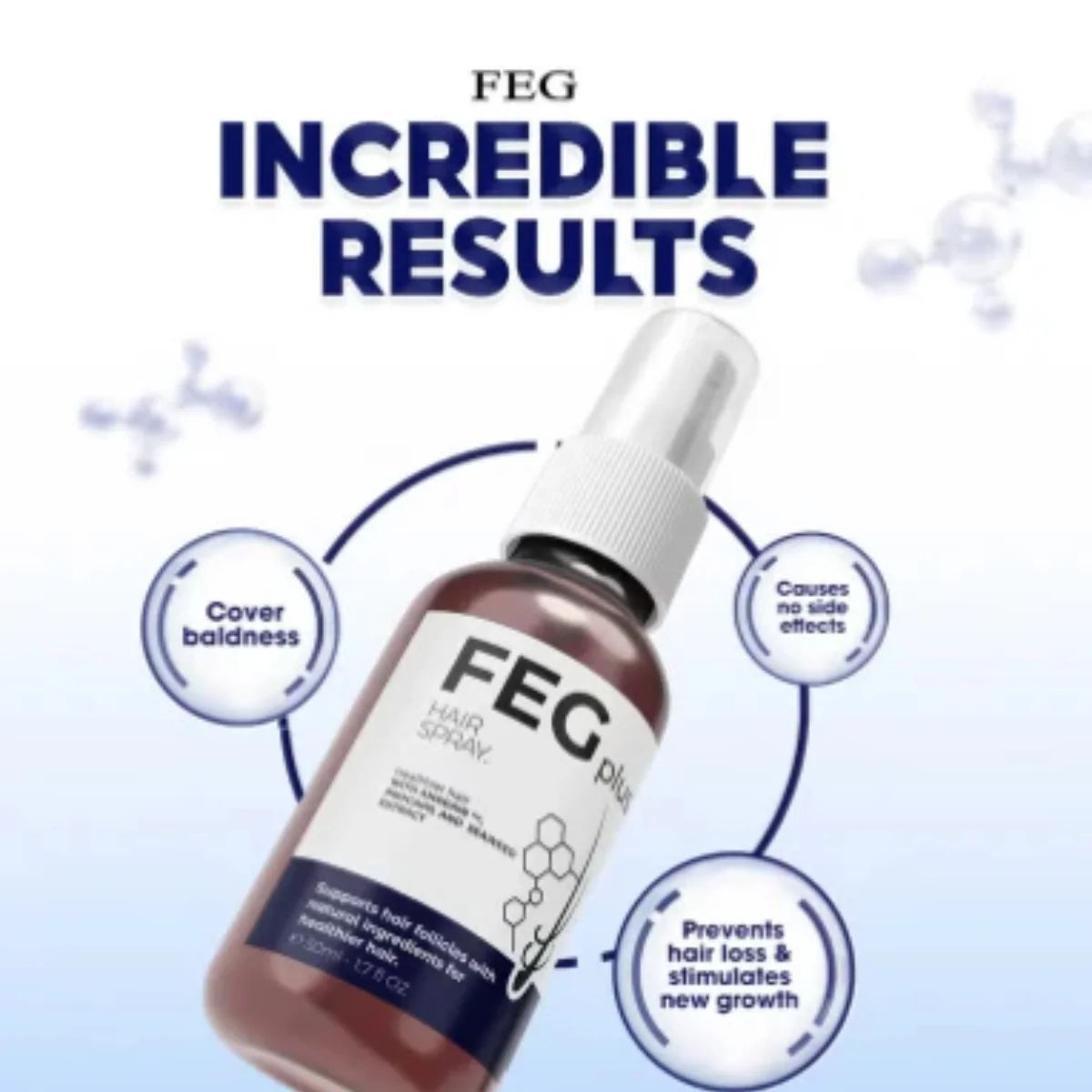 FEG Hair Growth & Anti-Hair Loss Serum / Spray - 50 ml | Fast Regrowth & Anti-Hair Fall Solution