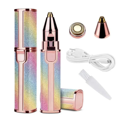 2-in-1 Electric Eyebrow Trimmer & Shaver — Rechargeable Precision Hair Remover with LED Light