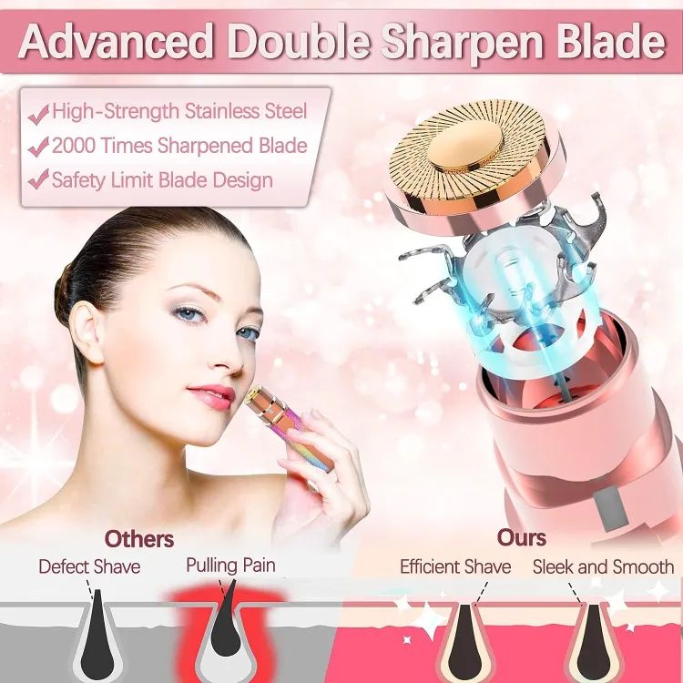 2-in-1 Electric Eyebrow Trimmer & Shaver — Rechargeable Precision Hair Remover with LED Light