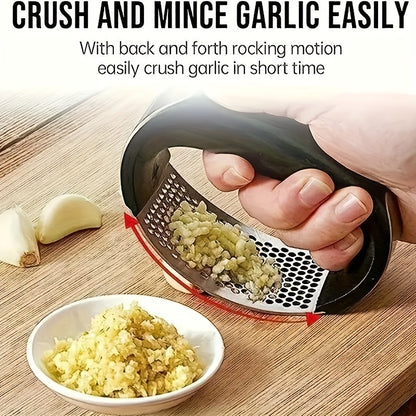 Stainless Steel Garlic Presser – Manual Kitchen Garlic Crusher