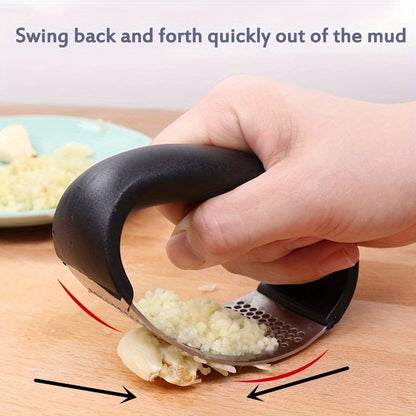 Stainless Steel Garlic Presser – Manual Kitchen Garlic Crusher