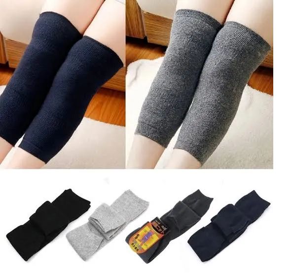 Cold-Proof Plush Compression Knee Socks & Pads — Winter Sports & Recovery
