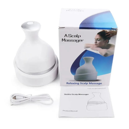 Scalp Massager — Electric Meridian Massage with 4 Moveable Clusters