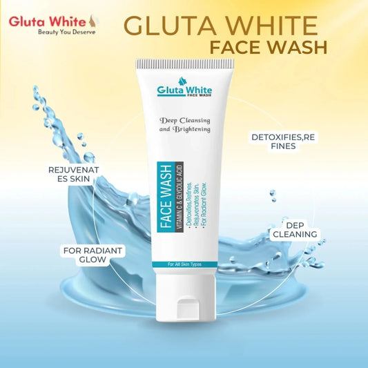 Gluta White Face Wash – Deep Cleansing, Brightening & Oil Control