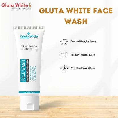 Gluta White Face Wash – Deep Cleansing, Brightening & Oil Control